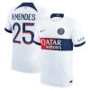 Original Fußballtrikot Paris Saint-Germain N.Mendes 25 Auswärtstrikot 2023-24 Für Herren